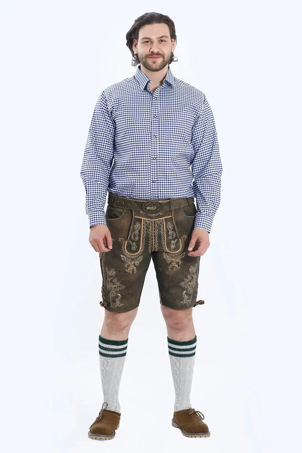 Shirt Small Checkered Cobalt Blue