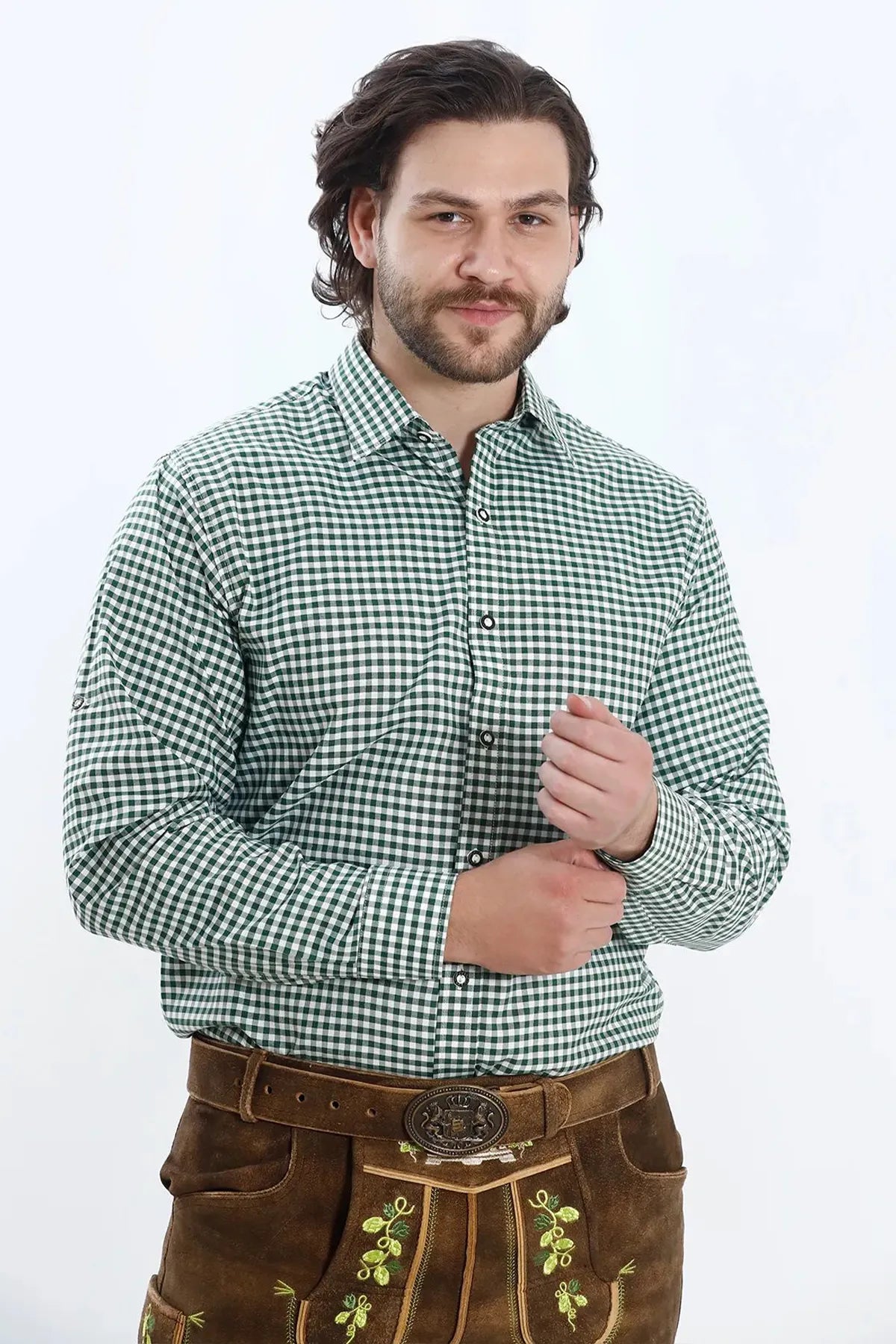 Bavarian Slim Shirt Pine Green
