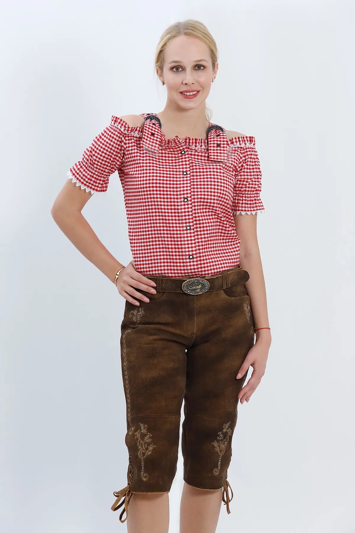 Traditional Style Women Oktoberfest Shirt with Straps