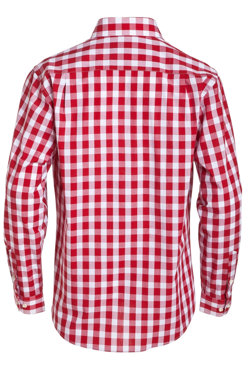 Bavarian Checkered Shirt Dark Red