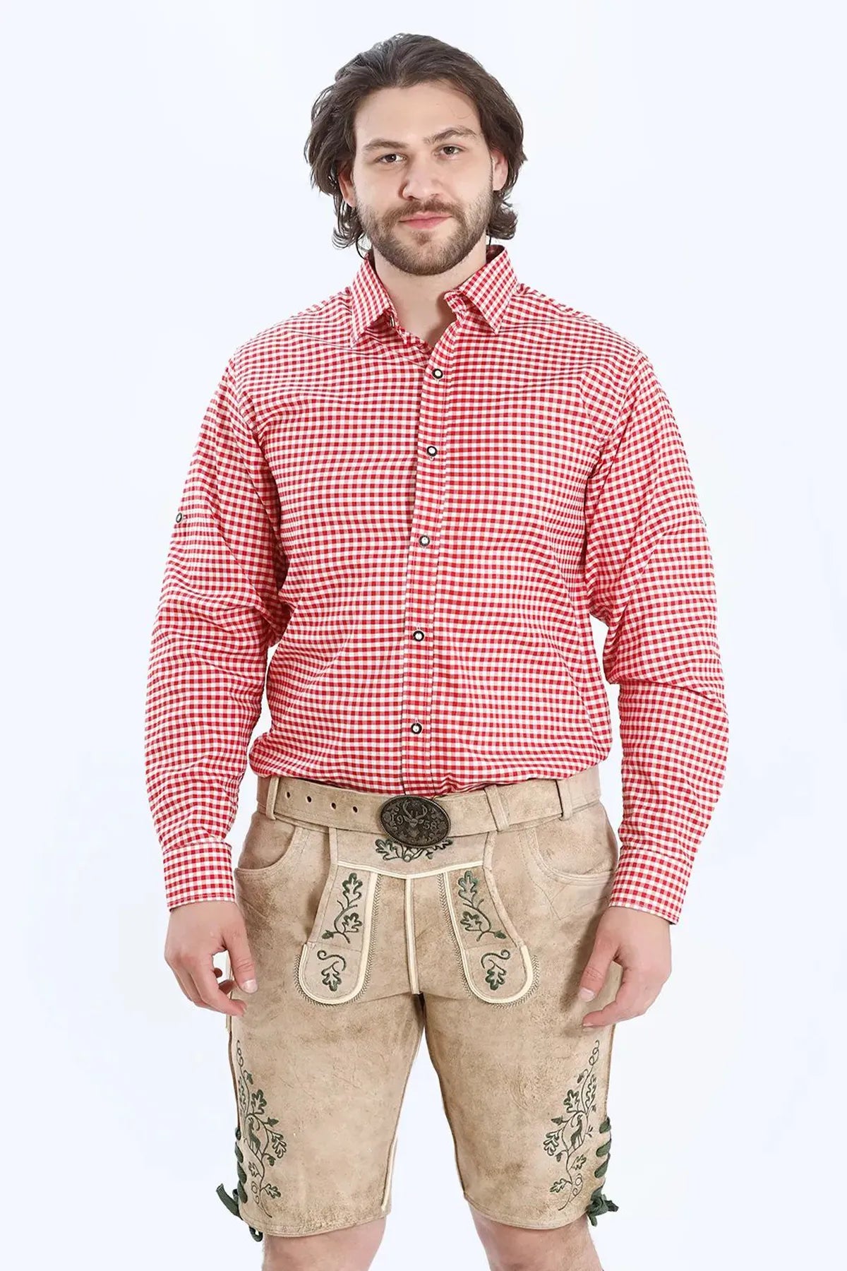 Oktoberfest Lederhosen in Pearly White Set