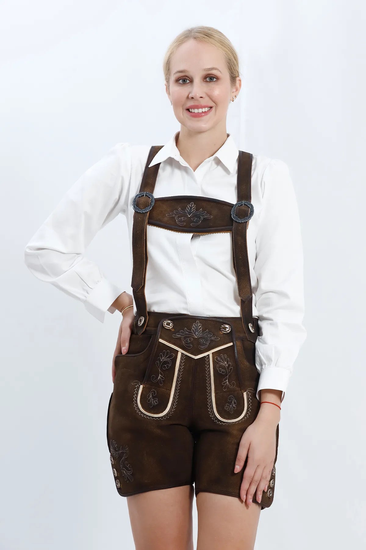 Lederhosen Shirt for Women in White