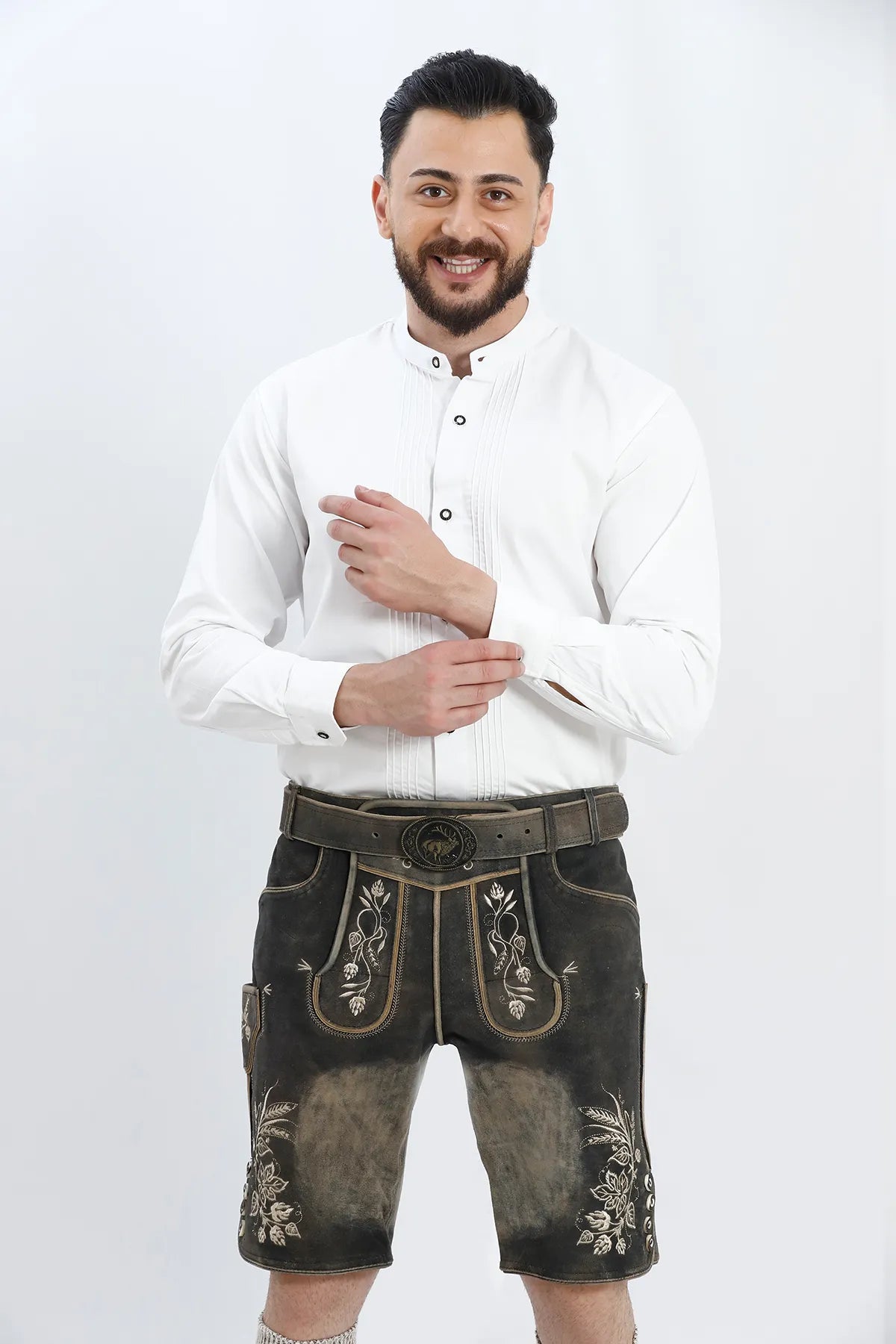 Traditional Lederhosen White Shirt for Oktoberfest