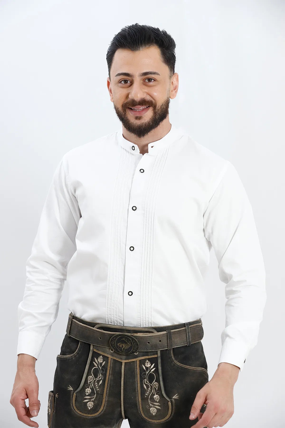 Classic Walnut Brown Lederhosen Attire Set