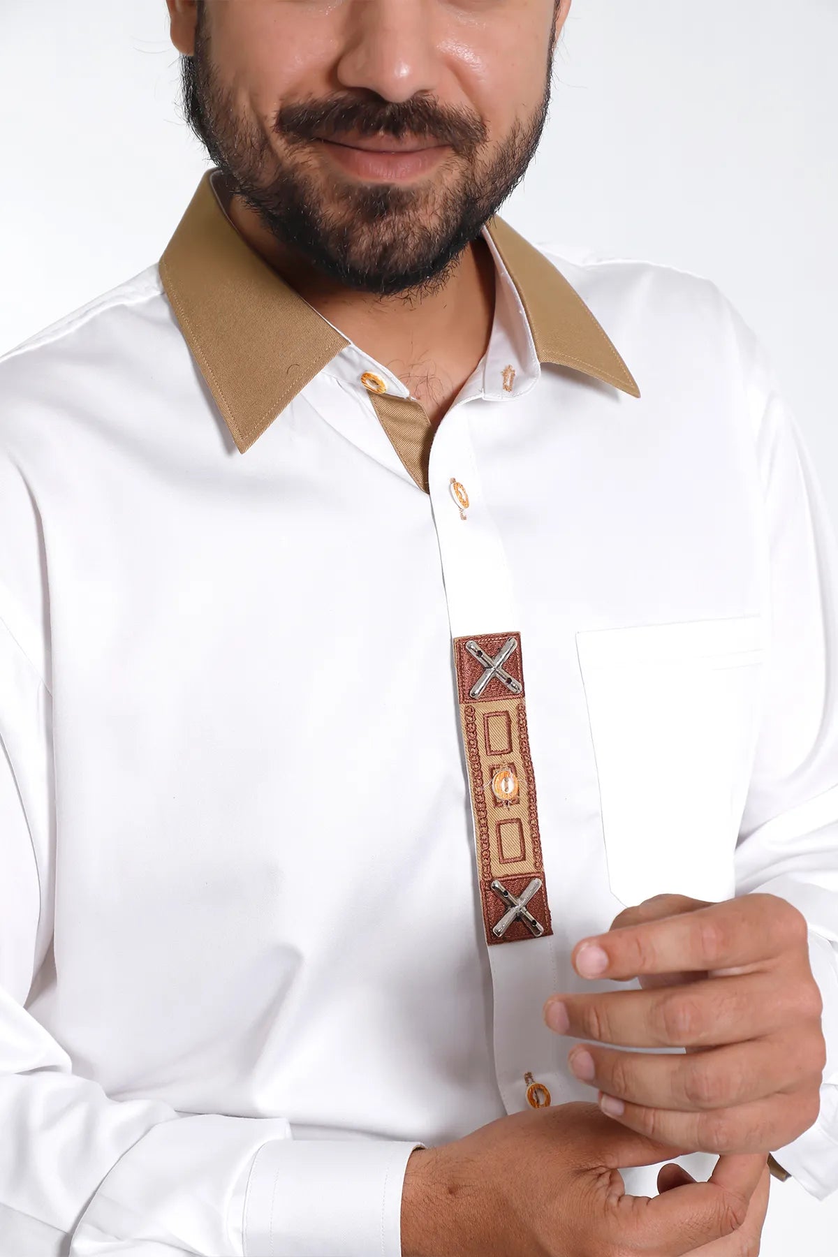 Genuine Bavarian Lederhosen for Men Hazelnut Brown Set