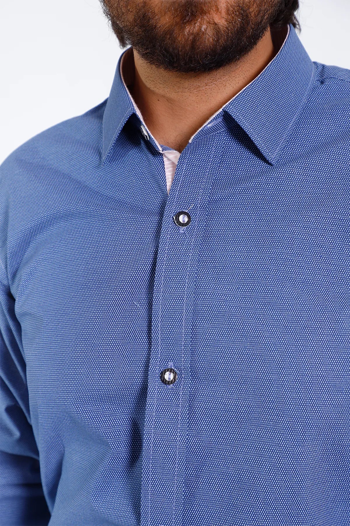 Men's German Oktoberfest Shirt in Classic Blue Texture