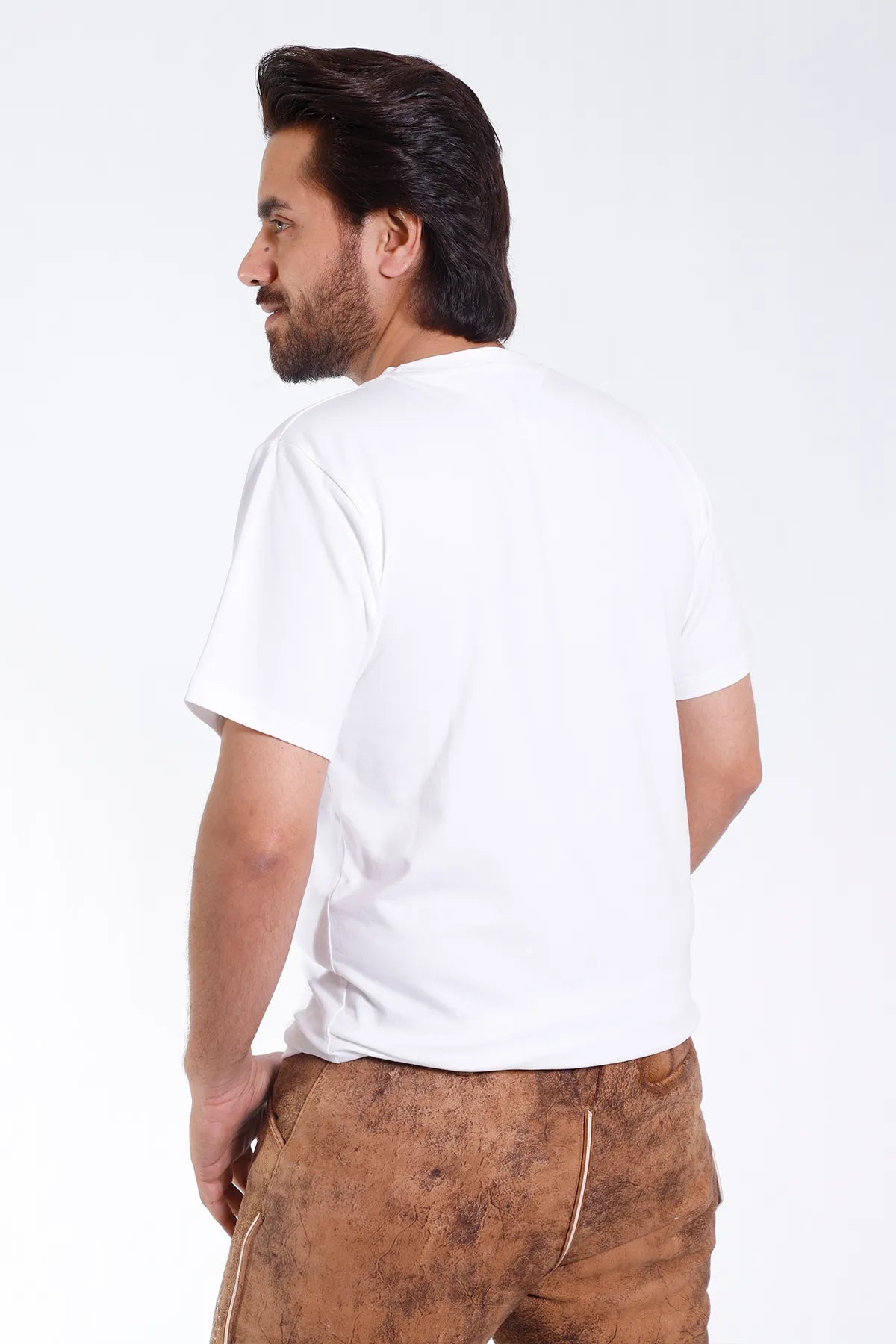 Bavarian White T-Shirt with Golden Eagle Graphics