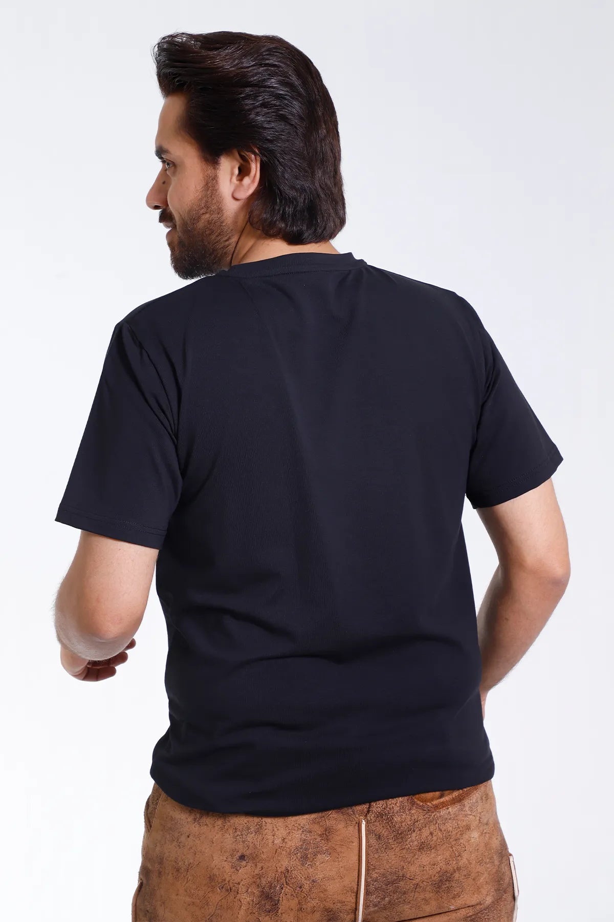 Bavarian Style MensT-Shirt in Classic Black