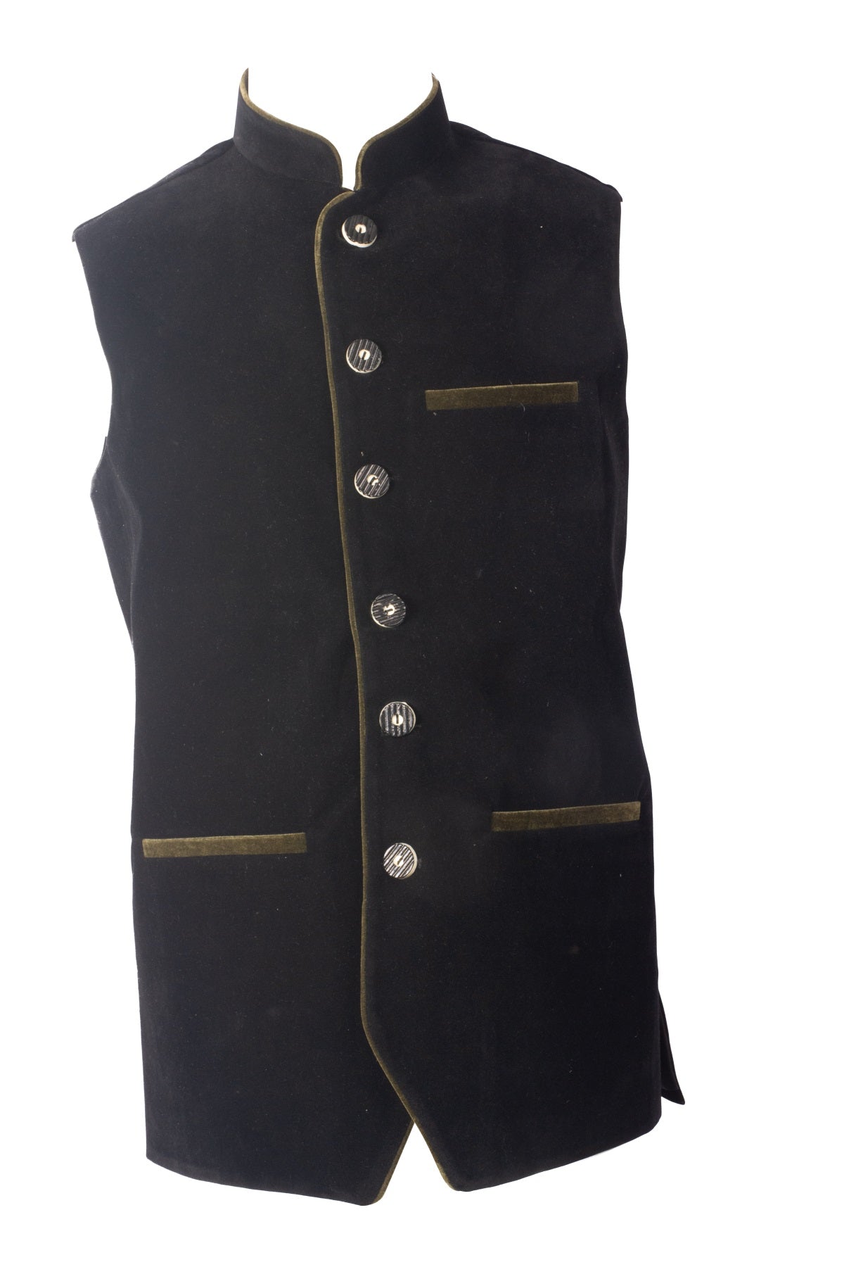 Traditional German Men's Waistcoat Black