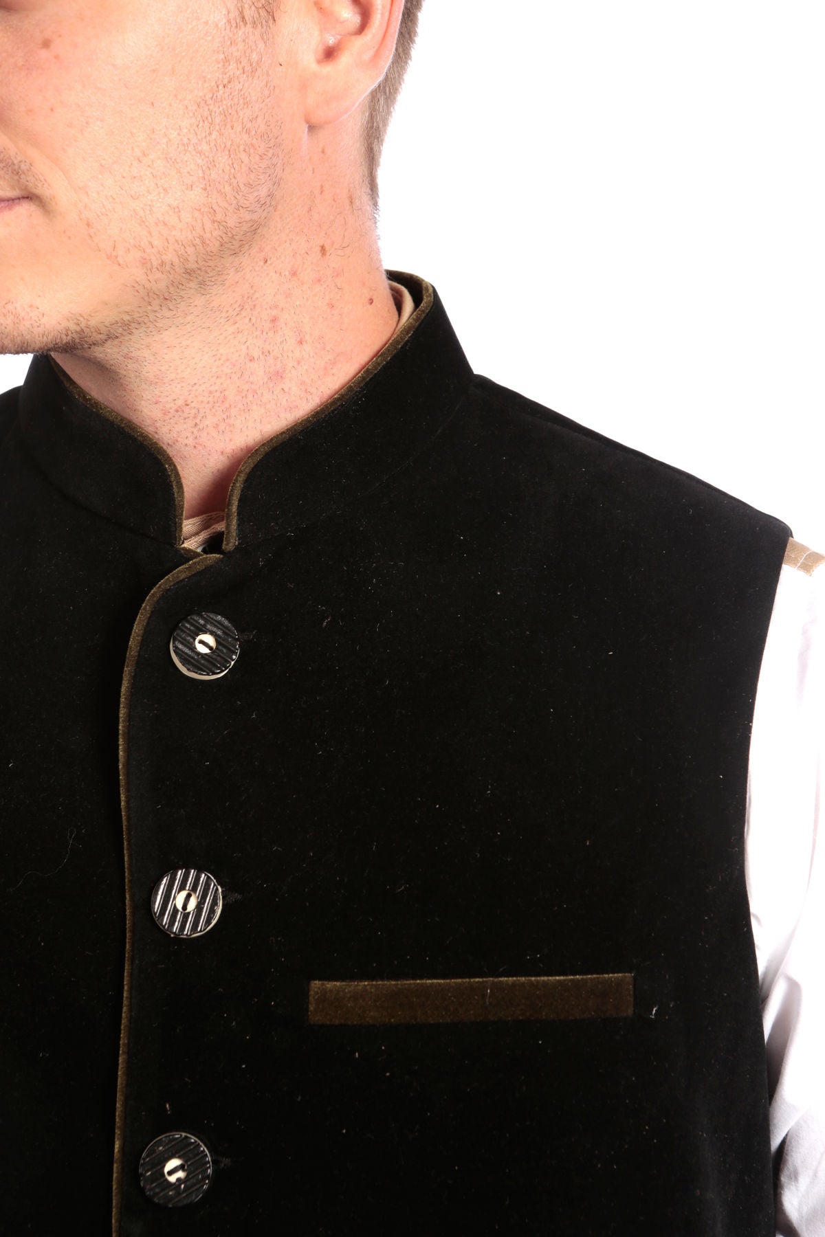 Traditional German Men's Waistcoat Black
