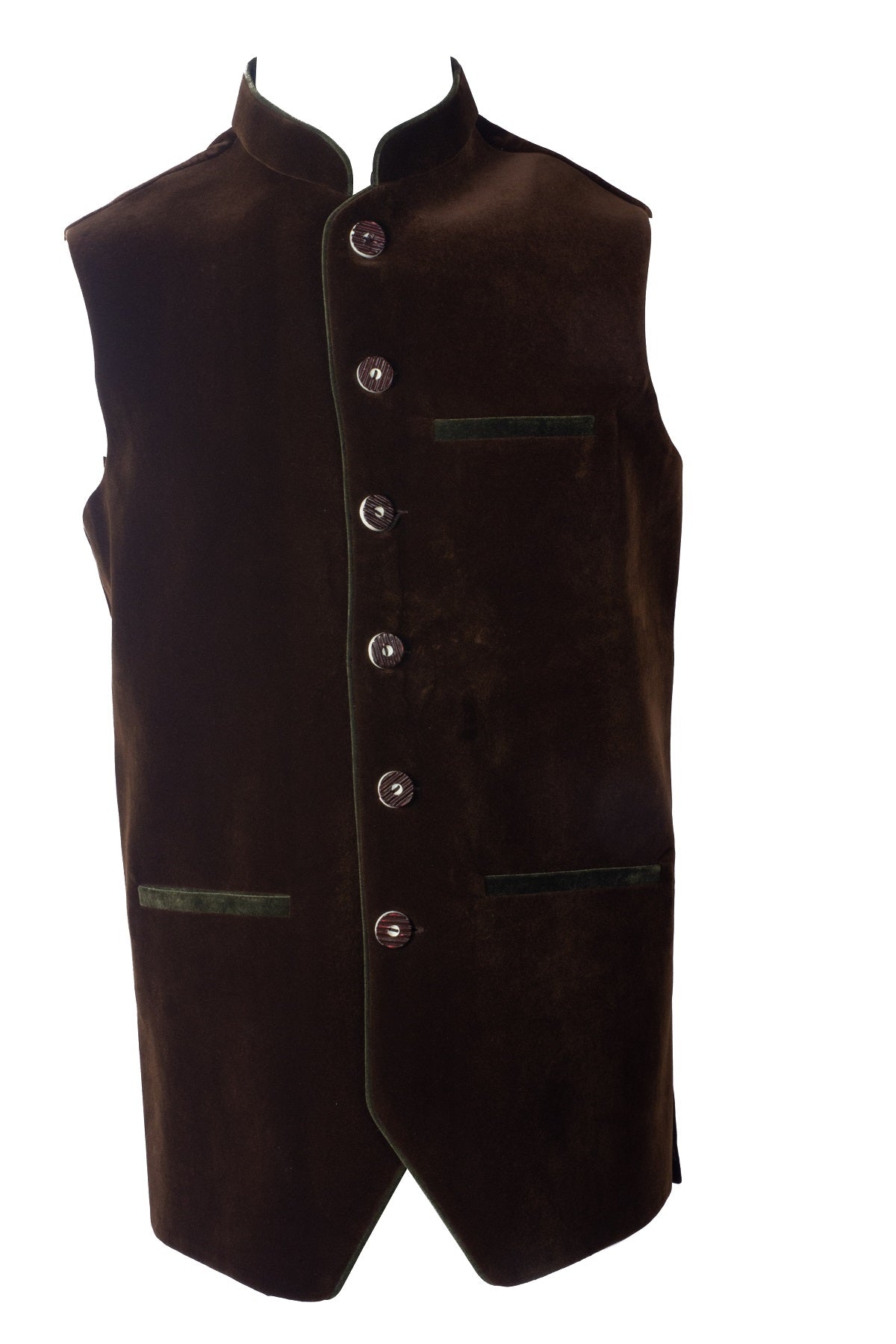 Traditional Men's German Waistcoat Brown