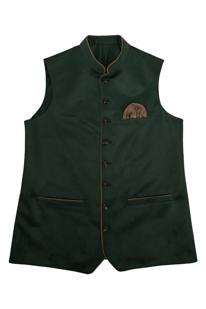 Stylish Lederhosen Mens Waistcoat Green