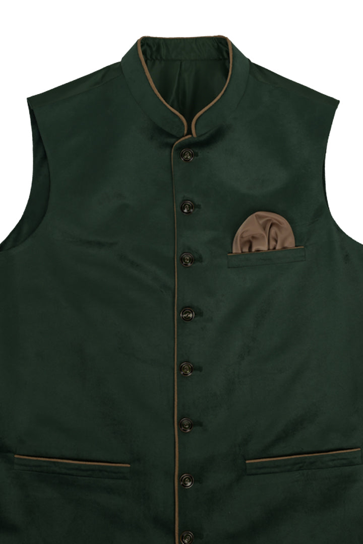 Stylish Lederhosen Mens Waistcoat Green