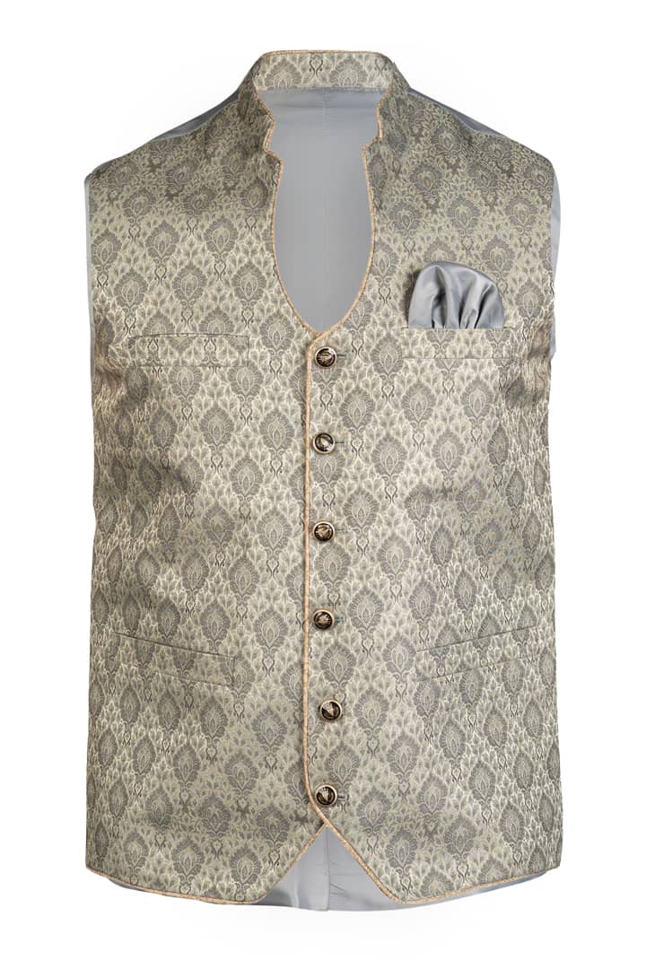 Modern Gray Perfect Fit Oktoberfest Waistcoat