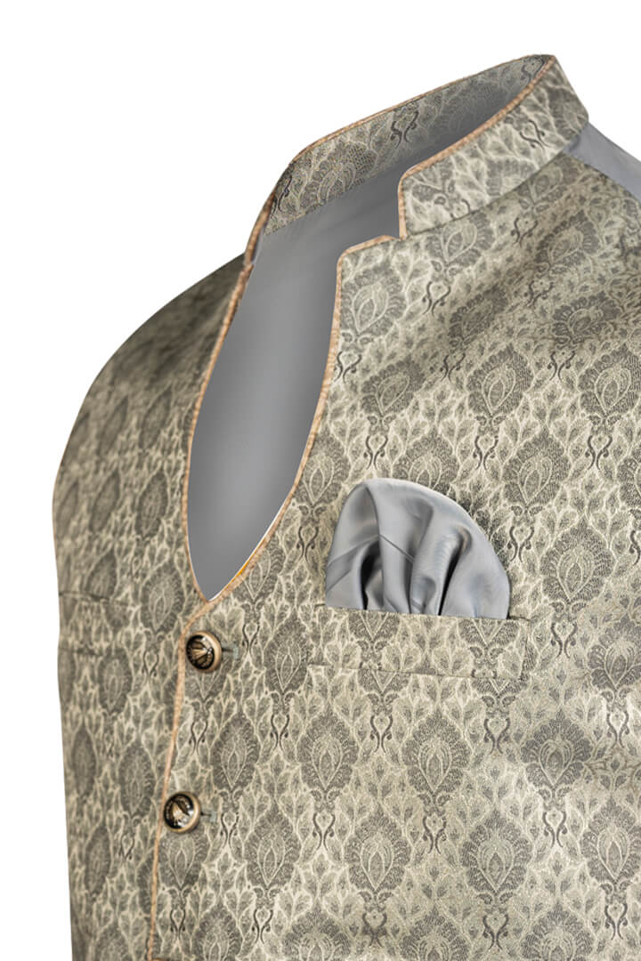 Modern Gray Perfect Fit Oktoberfest Waistcoat