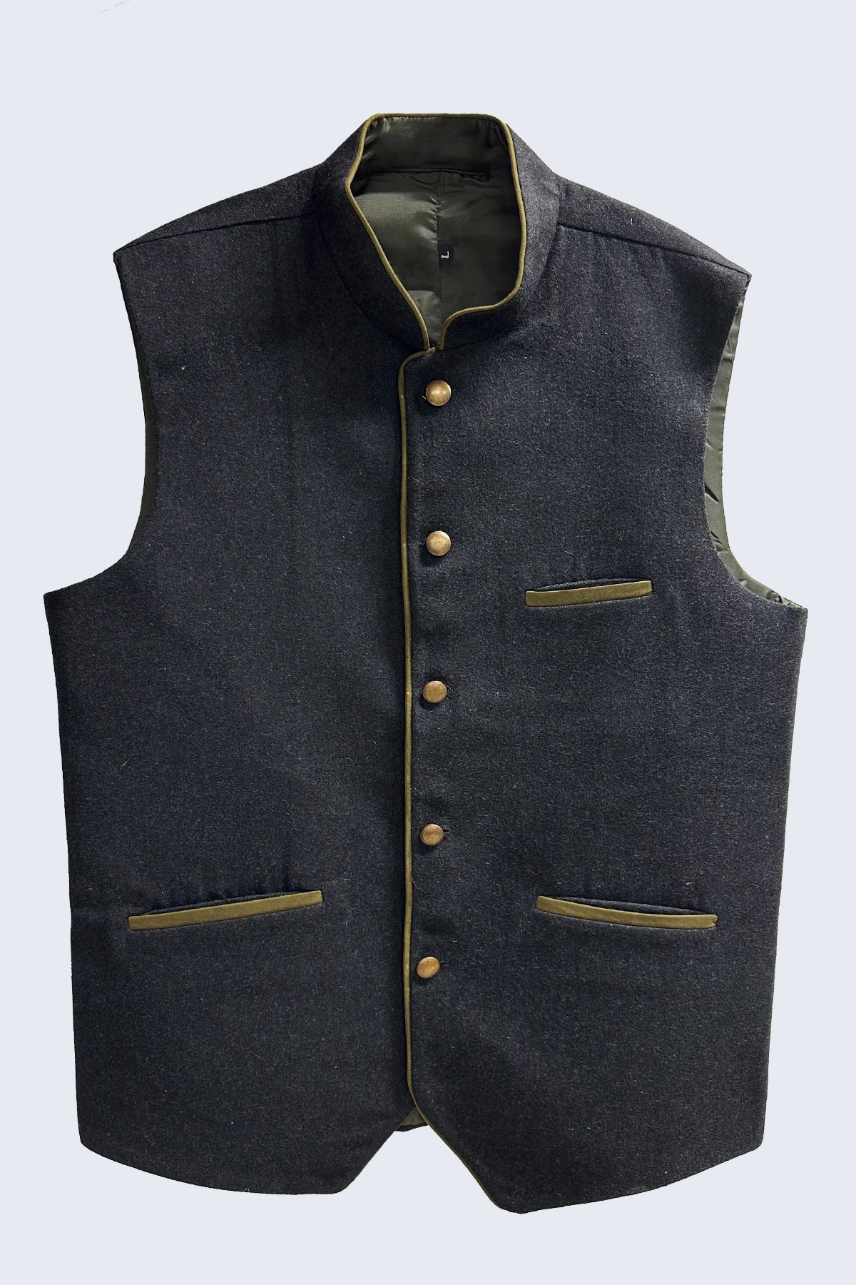 Lederhosen Men Waistcoat Black Wool