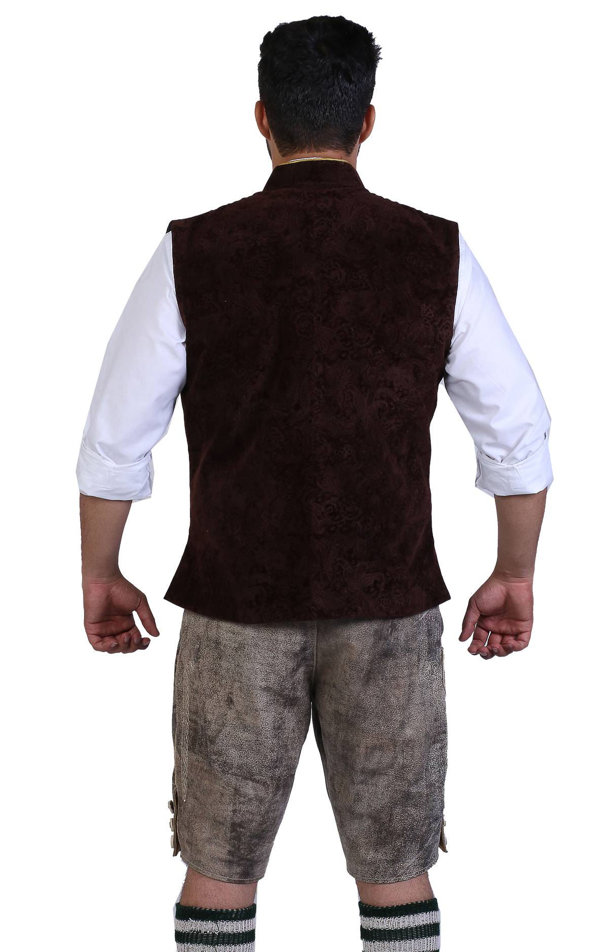 Traditional German Waistcoat Gold Brown