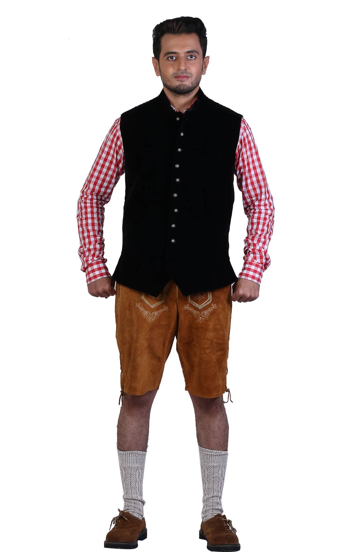 Traditional German Waistcoat Stone Black